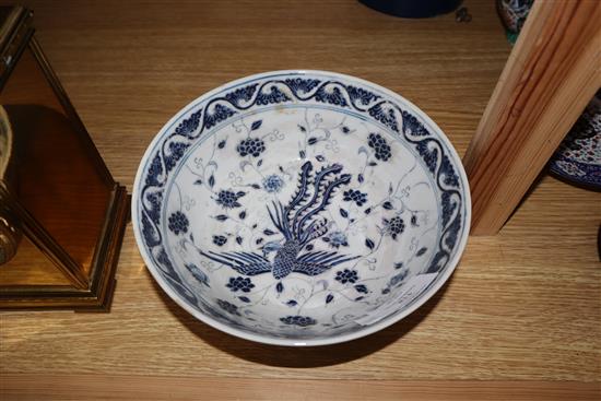 A Chinese blue and white bowl diameter 20.5cm